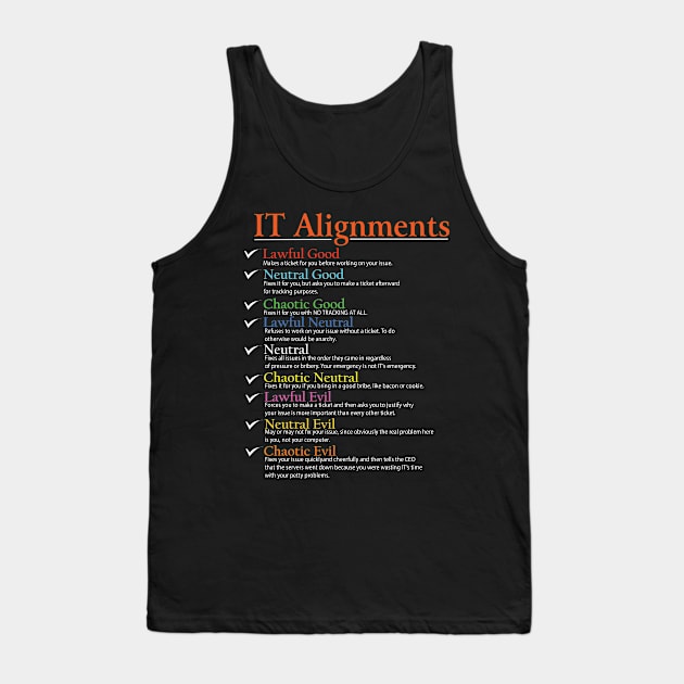 IT Alignments Tank Top by Hinokart